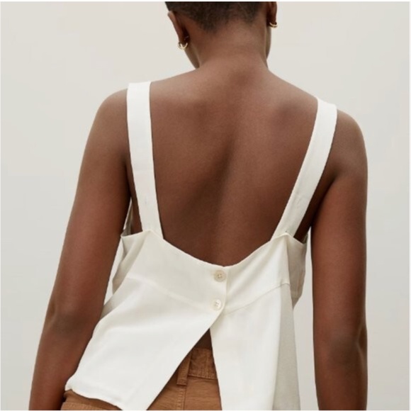 Black Silk Open Back Picnic Tank - Picture 6 of 7